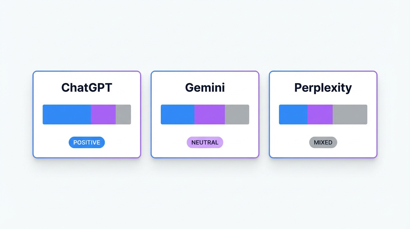 Cross-platform diagnostics showing ChatGPT, Gemini, and Perplexity comparison